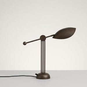 Mid Century Modern Brass Desk Lamp, Adjustable  Table Lamp, sculptural table lamp,statement lighting,designer table lamp,Vintage Style Light