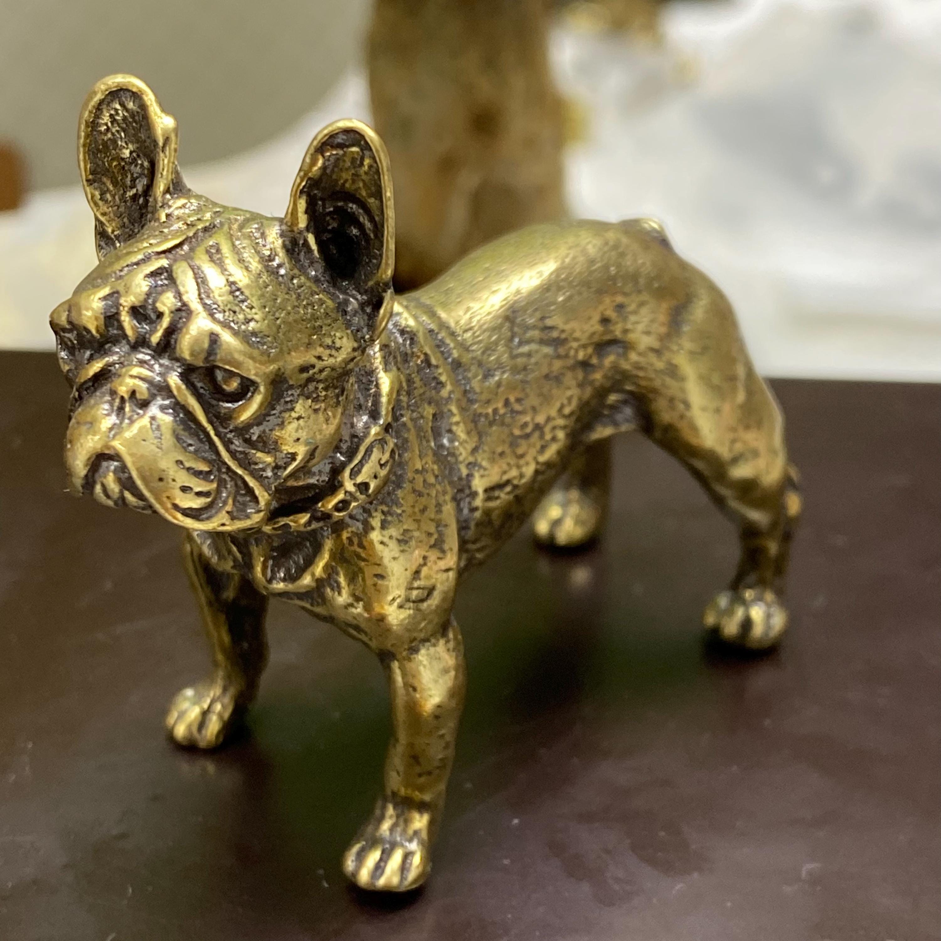 Vintage Brass Bulldog - Etsy
