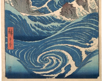 Japanese Art. Fine Art Reproduction. Hiroshige: Naruto Whirlpool in Awa Province, c. 1855. Fine Art Print