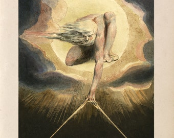 The Illuminated Prints of William Blake: Europe - A Prophecy - Frontispiece, Plate 1, 1794. Fine Art Reproduction