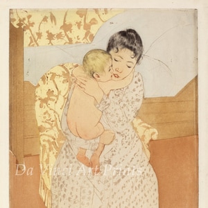 Mary Cassatt Print Reproductions - Maternal Caress, 1890. Fine Art Print.