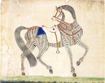 Images of Americana: Calligraphic Horse, c. 1850. Fine Art Reproduction.