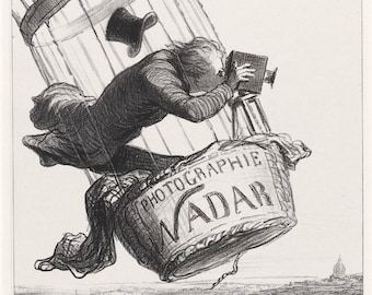 Fine Art Reproduction. The Prints of Honore Daumier:    "Nadar at the height of his photographic art", 1862  Fine Art Print.
