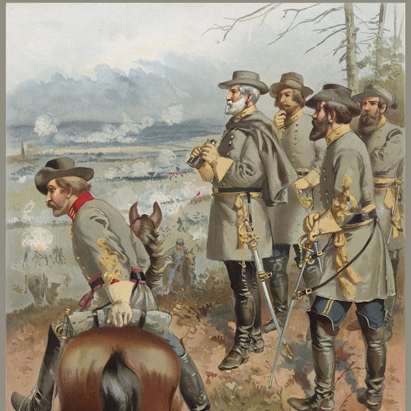 Images of America: The Civil War -  General R.E. Lee at Fredricksburg, December 13, 1862 - Fine Art Print Reproduction