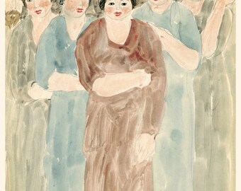 Abraham Walkowitz Reproduction Fine Art Print Bathers 1902