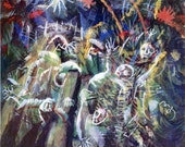 The War Prints of Otto Dix Shell Craters, c. 1917 Fine Art Print.