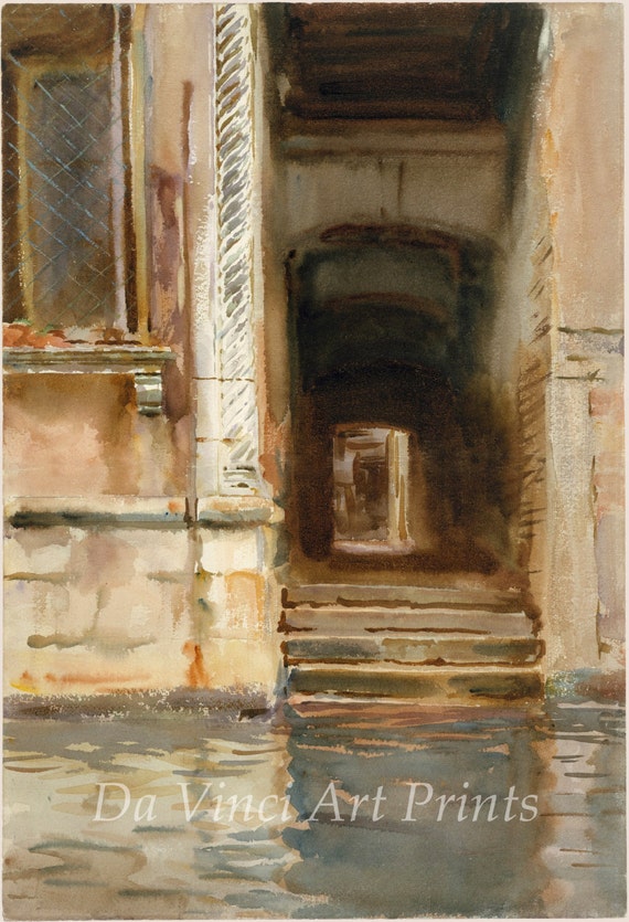 John Sargent The Piazzetta Giclee Canvas Print Paintings Poster Reproduction