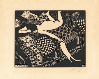 Fine Art Reproduction. Felix Vallotton Reproduction: La Paresse (Laziness), 1896  . Fine Art Print.