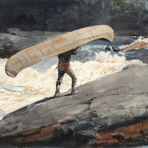 Winslow Homer Watercolor Reproductions. The Portage, 1897. Fine Art Print.