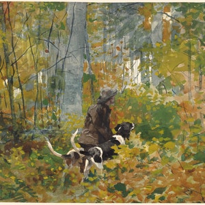 Winslow Homer Watercolor Reproductions. On the Trail, 1892. Fine Art Print.