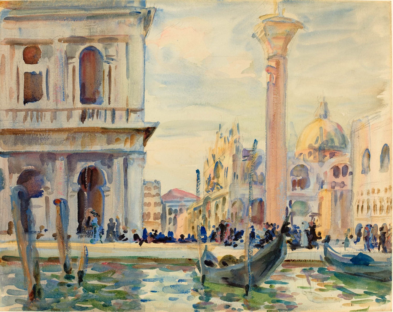 John Singer Sargent Watercolor Reproductions. Piazetta, Venice, C