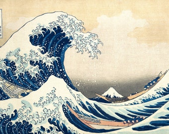 Japanese Art. Fine Art Reproduction. The Great Wave at Kanagawa, c.1830 by Hokusai. Fine Art Print