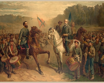 Images of America: The Civil War -  The Last Meeting between General R.E. Lee and General Stonewall Jackson - Fine Art Print Reproduction