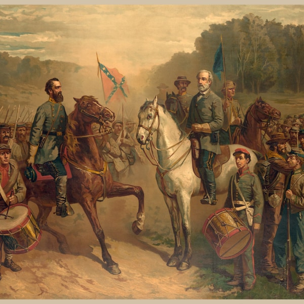 Images of America: The Civil War -  The Last Meeting between General R.E. Lee and General Stonewall Jackson - Fine Art Print Reproduction