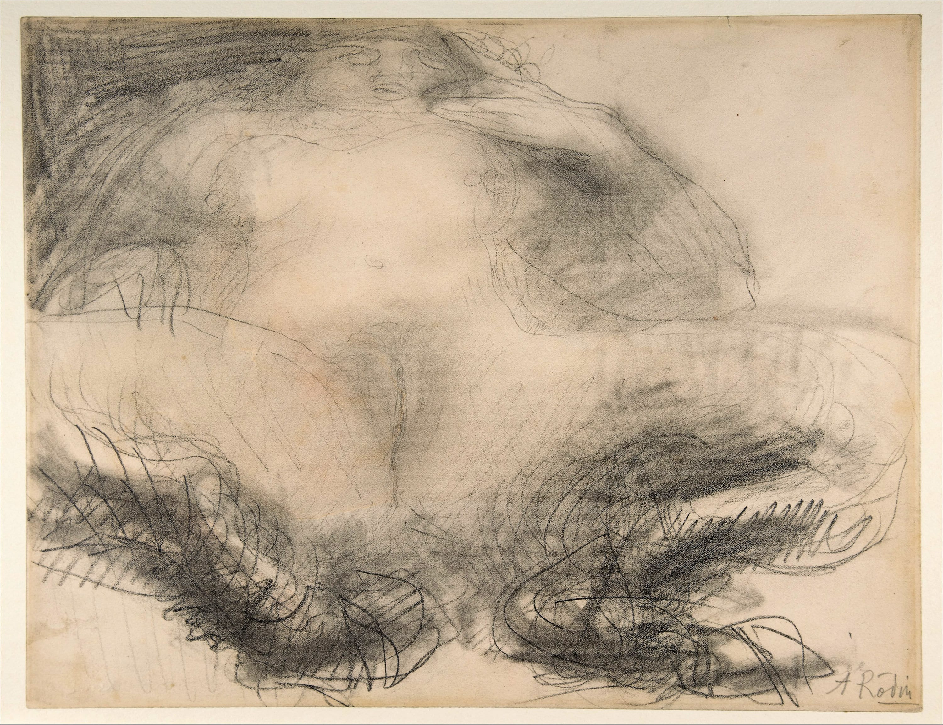 Auguste Rodin - Erotic Drawings. Study of a Female Nude