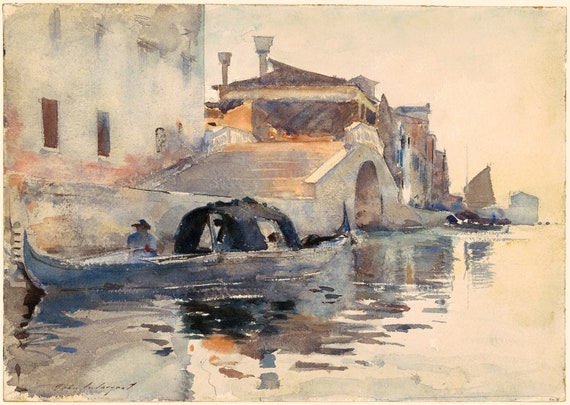 John Singer Sargent Watercolor Reproductions. Ponte Panada