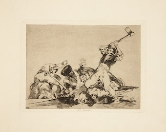Francisco Goya. The Disasters of War, 1810-1820, Selected Plates. Plate No. 3 - "The Same". Fine Art Reproduction