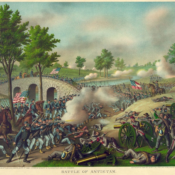 Images of America: The Civil War - The Battle of Antietam - Army of Potomac. Sept 17, 1862 - Fine Art Print Reproduction