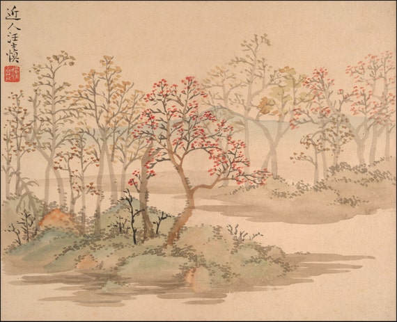Chinese Flower Paintings Flowers p.4 Wang Shishen Fine Art Print Landscapes