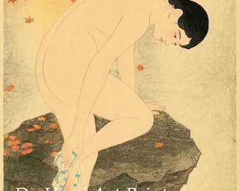 Japanese Art. Fine Art Reproduction. The Fragrance of the Bath. Shinsui Ito (1898-1972). Fine Art Print