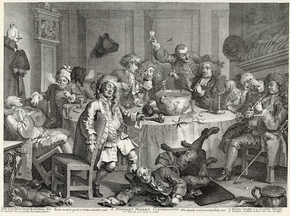 #2 A Rake/'s Progress Hogarth Print Reproduction Fine Art Print With Artists