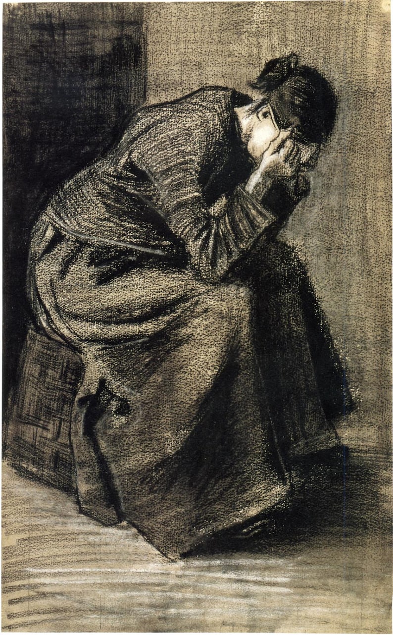 Van Gogh Reproduction. Sorrowing Woman 1883 by Vincent Van Etsy