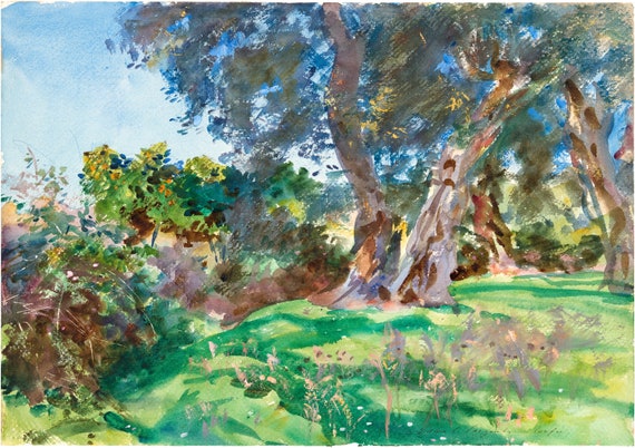 John Singer Sargent Watercolor Reproductions. Olive Trees, Corfu