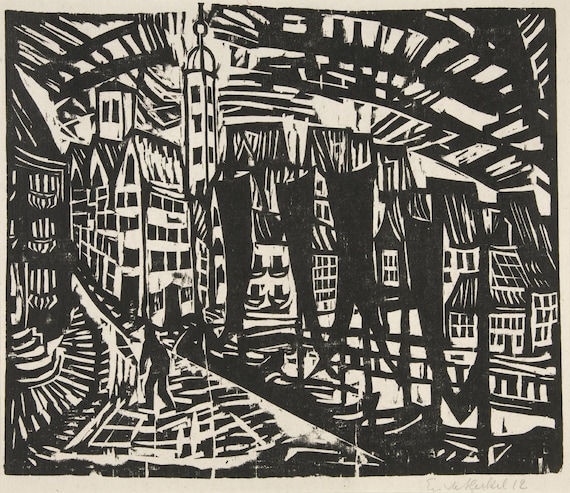 20th Century Expressionism Stralsund Germany 1912 by Erich Heckel. Fine Art Reproduction