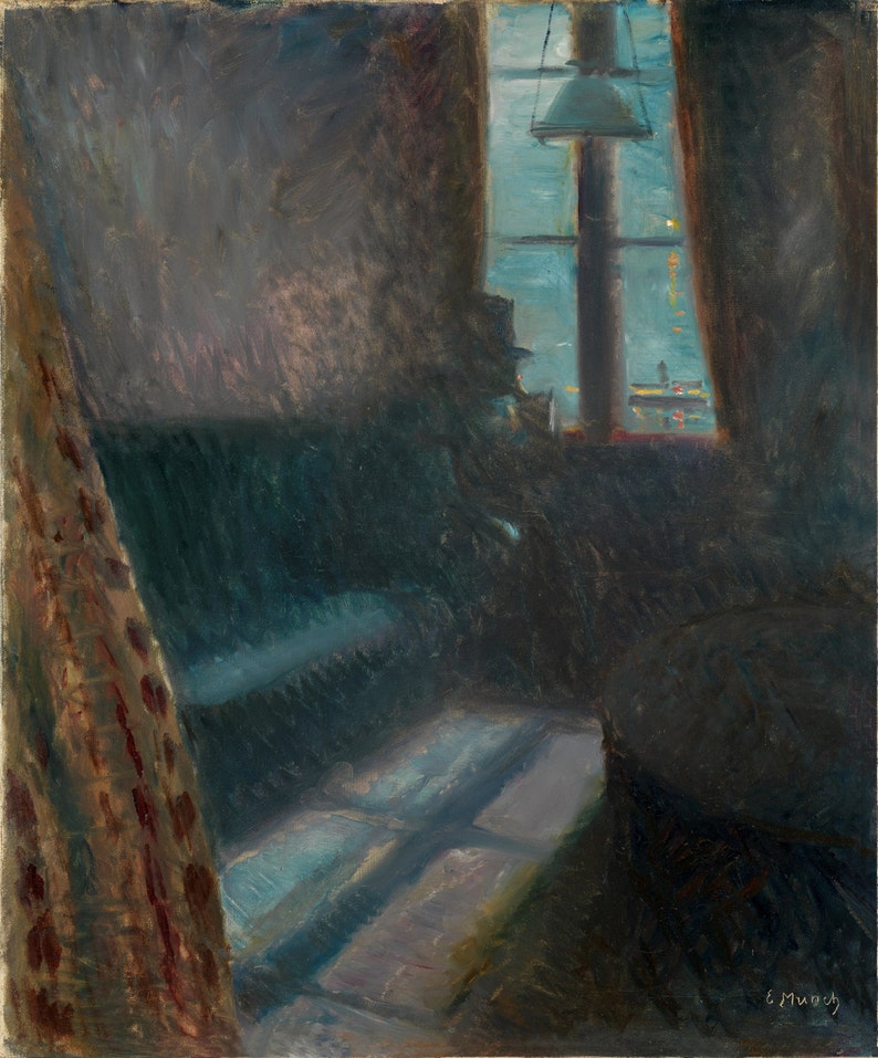 Edvard Munch Reproduction. Night in St. Cloud, 1890 by Edvard Munch. Fine Art Print. image 1