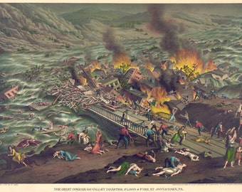 Images of America: The Great Conemaugh Valley Disaster - Flood & Fire at Johnstown, Pa. Fine Art Print Reproduction