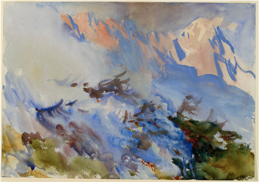 John Singer Sargent Watercolor Reproductions. Mountain Fire, 1906