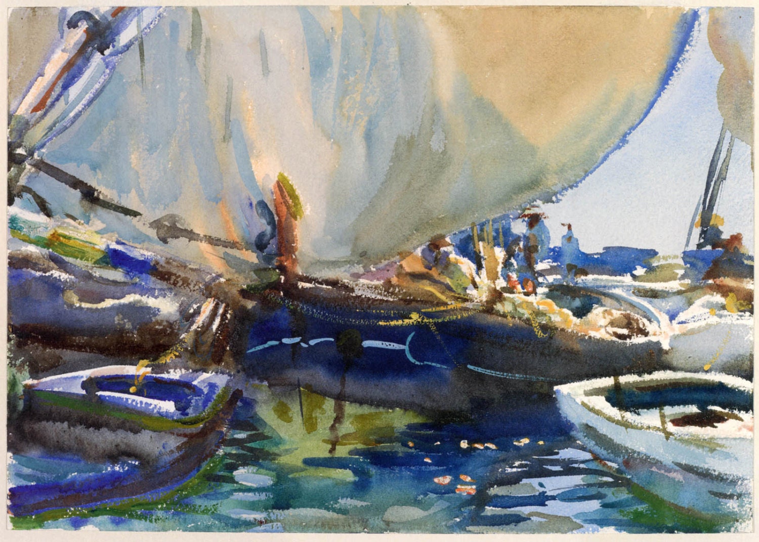John Singer Sargent Watercolor Reproductions. Melon Boats, C. 1908