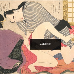 Japanese Shunga Erotic Art Print Reproduction No. 2, C. 1790s. by ...
