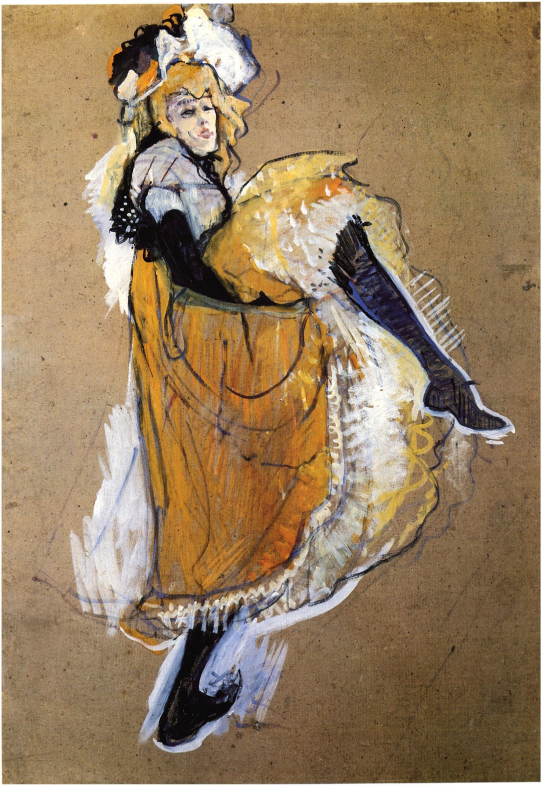 The Art of Toulouse-lautrec. Study of Jane Avril Dancing, 1893