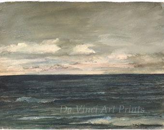 John La Farge Watercolor Reproductions. Lesson Study on the Jersey Coast - 1881: Fine Art Print.
