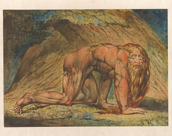 The Color Prints of William Blake. Nebuchadnezzar, c.1795. Fine Art Reproduction.