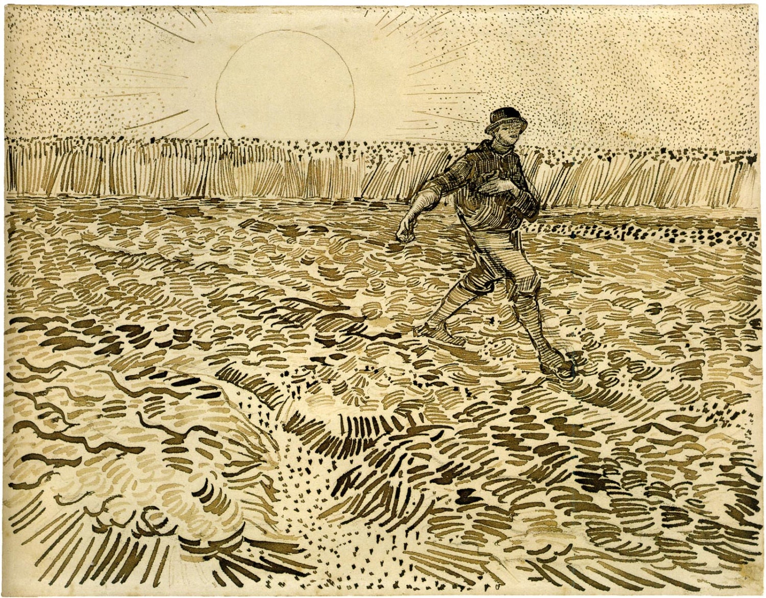 Gan Van Gogh Van Gogh The Sower By Vincent Van Gogh, Fine Art