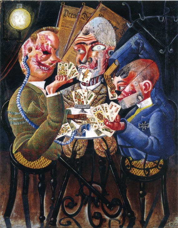 The Art of Otto Dix. the Skat Players die Skatspieler 1920. Etsy Canada