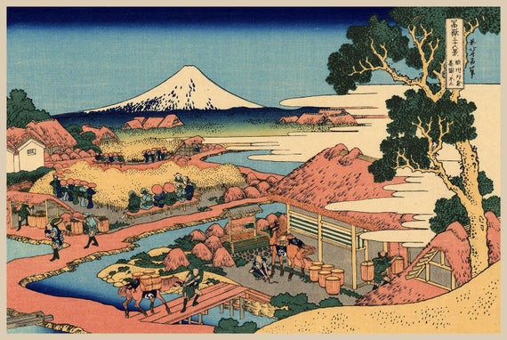 Buy Japanese Prints: Fuji Seen From a Plantation Katakura Online in India - Etsy