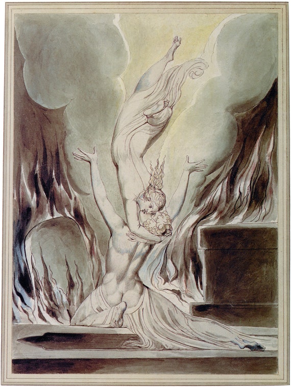 The Watercolors of William Blake - Watercolor Illustration for the