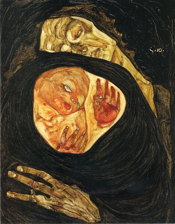 The Art of Egon Schiele. Dead Mother I, 1910. Fine Art Print 