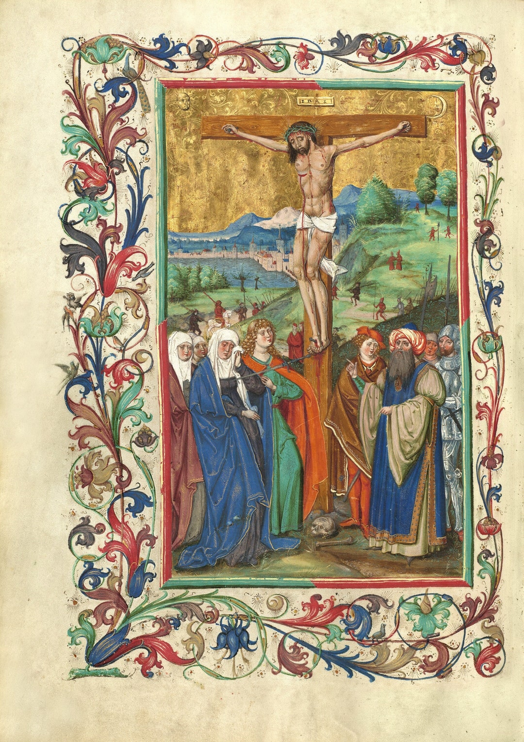 洋書 Illuminated Manuscripts Zoomorphic initial from BL Harley 1662, f. 104 - PICRYL