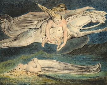 The Color Prints of William Blake. Pity, c.1795. Fine Art Reproduction.