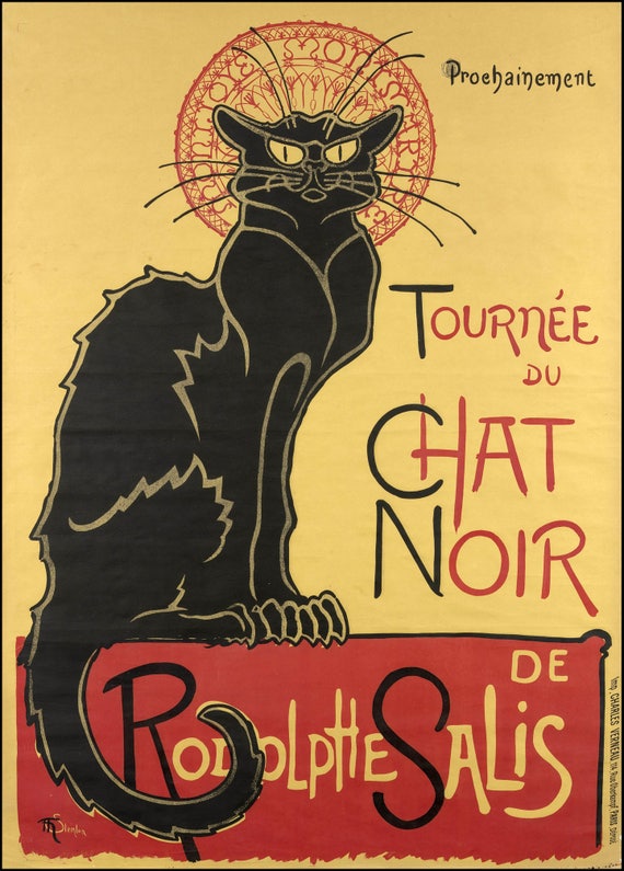 European Master Print Reproduction by Theophile Steinlen. Le Chat