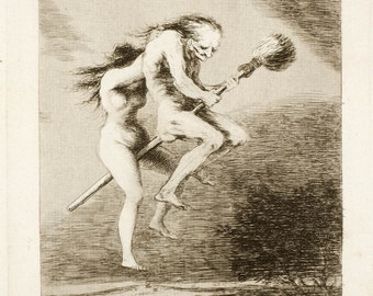 Goya Fine Art Reproductions. The Witchcraft Caprichos, Nos. 68, 69,70 - 1799 by Francisco Goya. Set of 3 Fine Art Prints