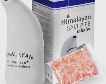 Himalayan Salt Inhaler Pipe Natural Crystal Salt Halo-therapy Breathing Wellness Device Reusable Nasal Breathing Support