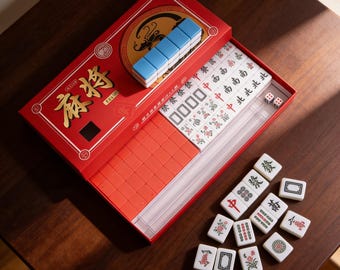 Traditionelles Mini Mahjong Set: Tragbares Reisespiel für den Familienspaß
