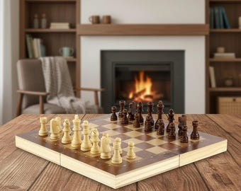 3 in 1 Brettspiel - Schachset, Backgammon, Reisespiele, Tischspaß, Strategiespiele, Familienanimation
