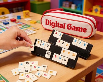Klassisches Mahjong Spiel Set, MultiPlayer Karten-Puzzle-Spiel, Rummy Brettspiel, lustiges Tabletop-Spiel für Freizeit-Versammlungen