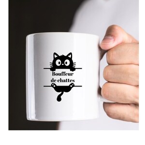 Mug coquin humour « Bouffeur de chattes » – tasse personnalisée drôle – idée cadeau originale sexy